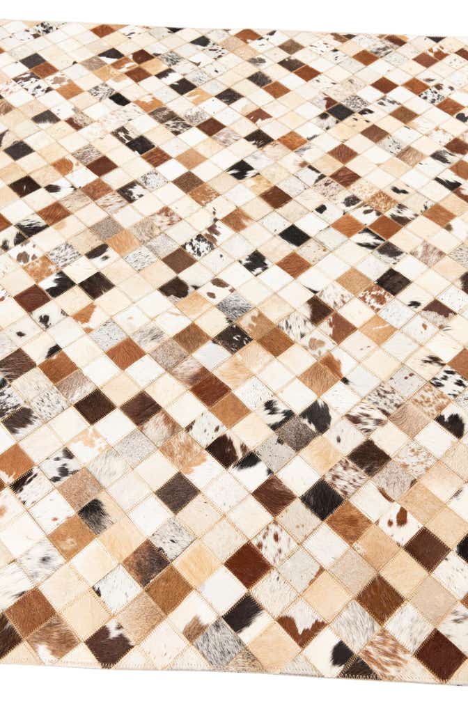 5' x 8' Cowhide Leather Rug