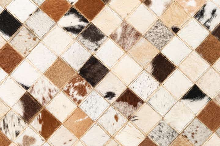5' x 8' Cowhide Leather Rug