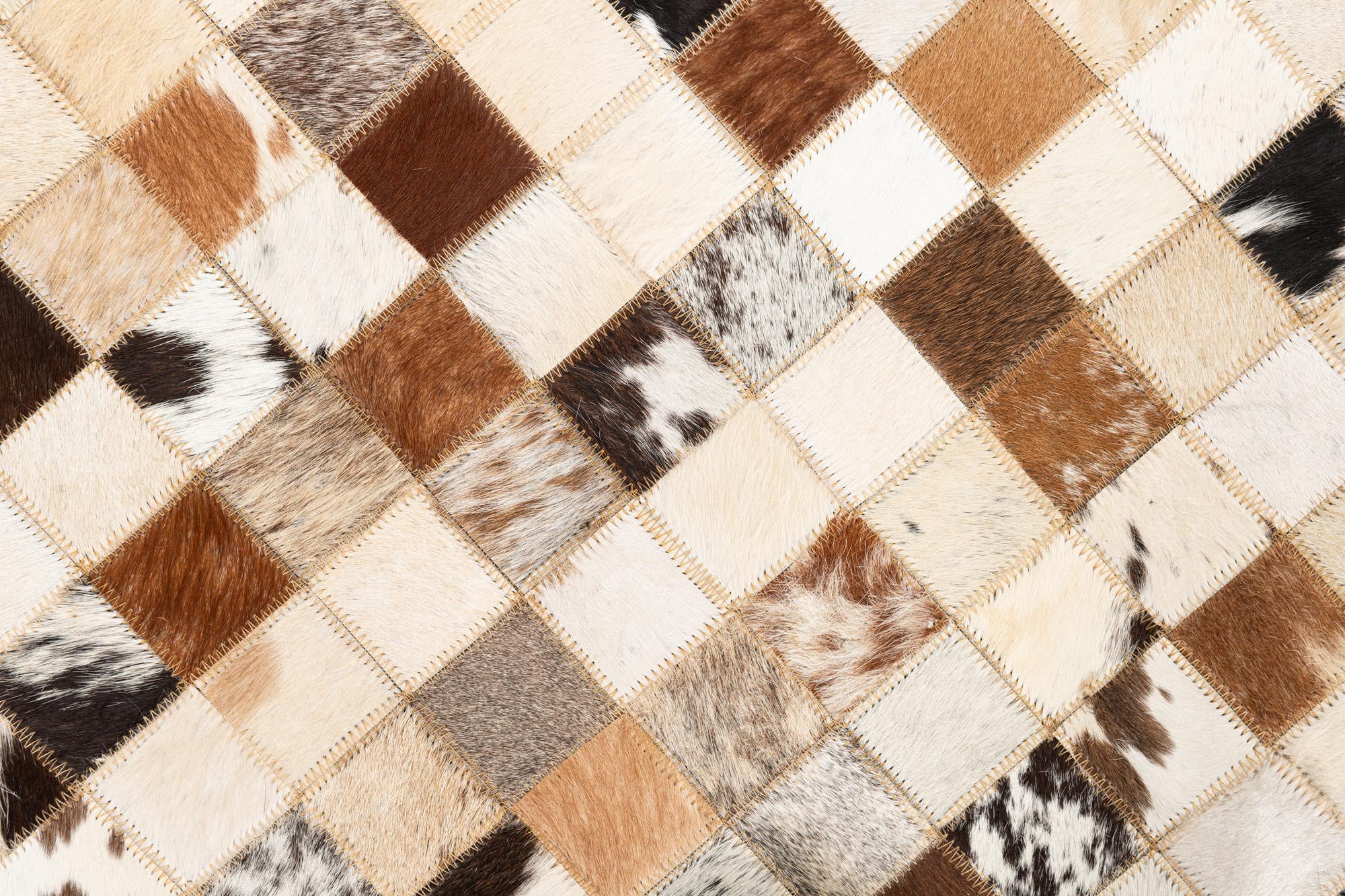 5' x 8' Cowhide Leather Rug