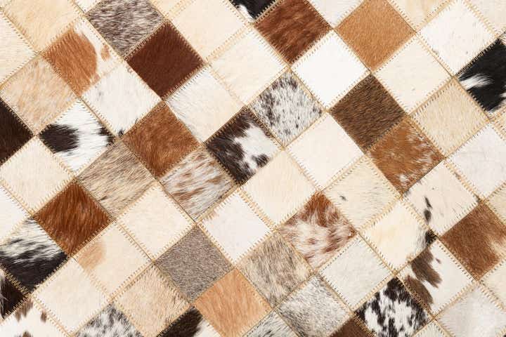 5' x 8' Cowhide Leather Rug