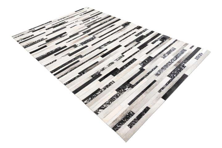 5' 1 x 8' 2 Cowhide Leather Rug