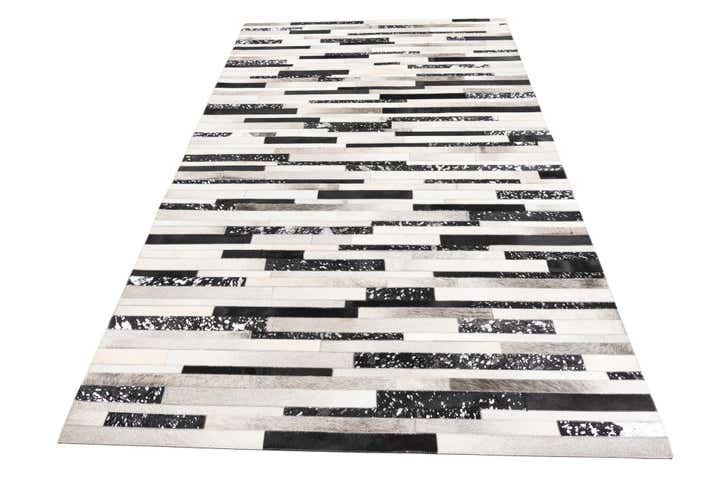 5' 1 x 8' 2 Cowhide Leather Rug