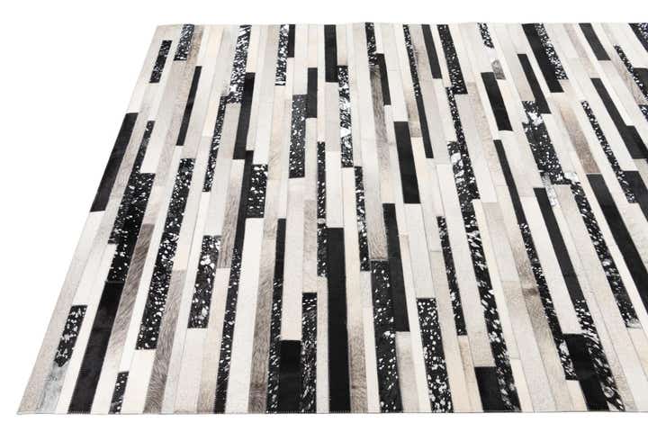 5' 1 x 8' 2 Cowhide Leather Rug