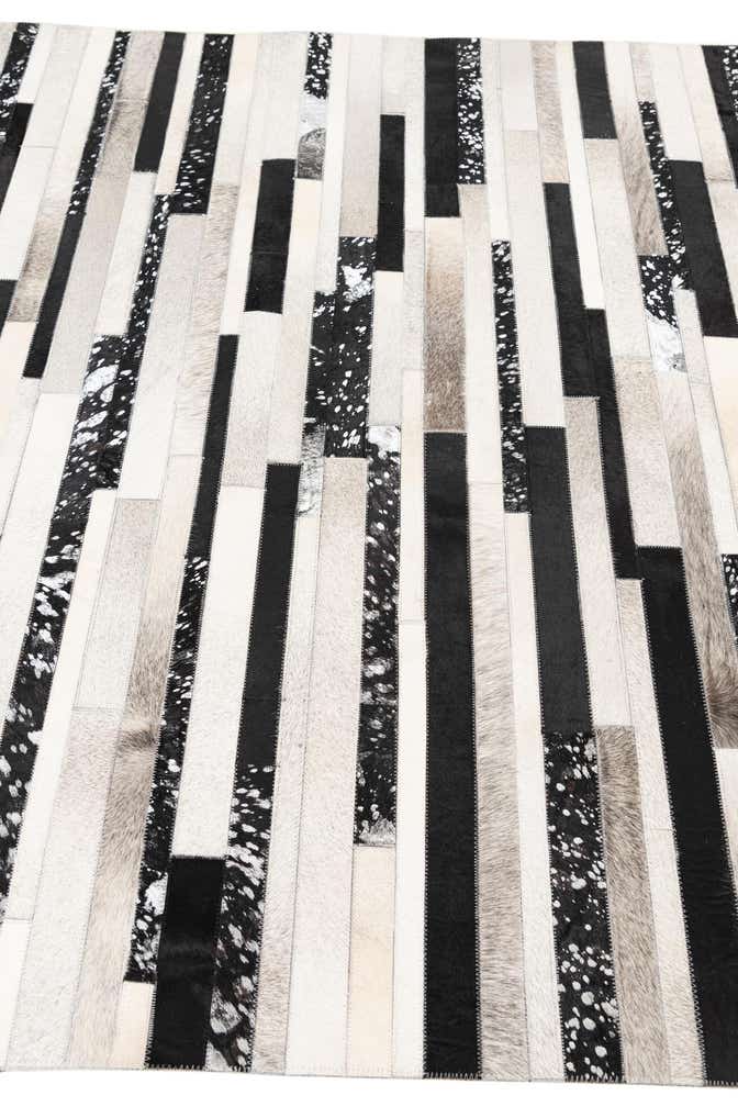 5' 1 x 8' 2 Cowhide Leather Rug