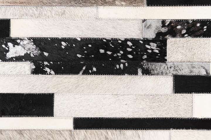 5' 1 x 8' 2 Cowhide Leather Rug