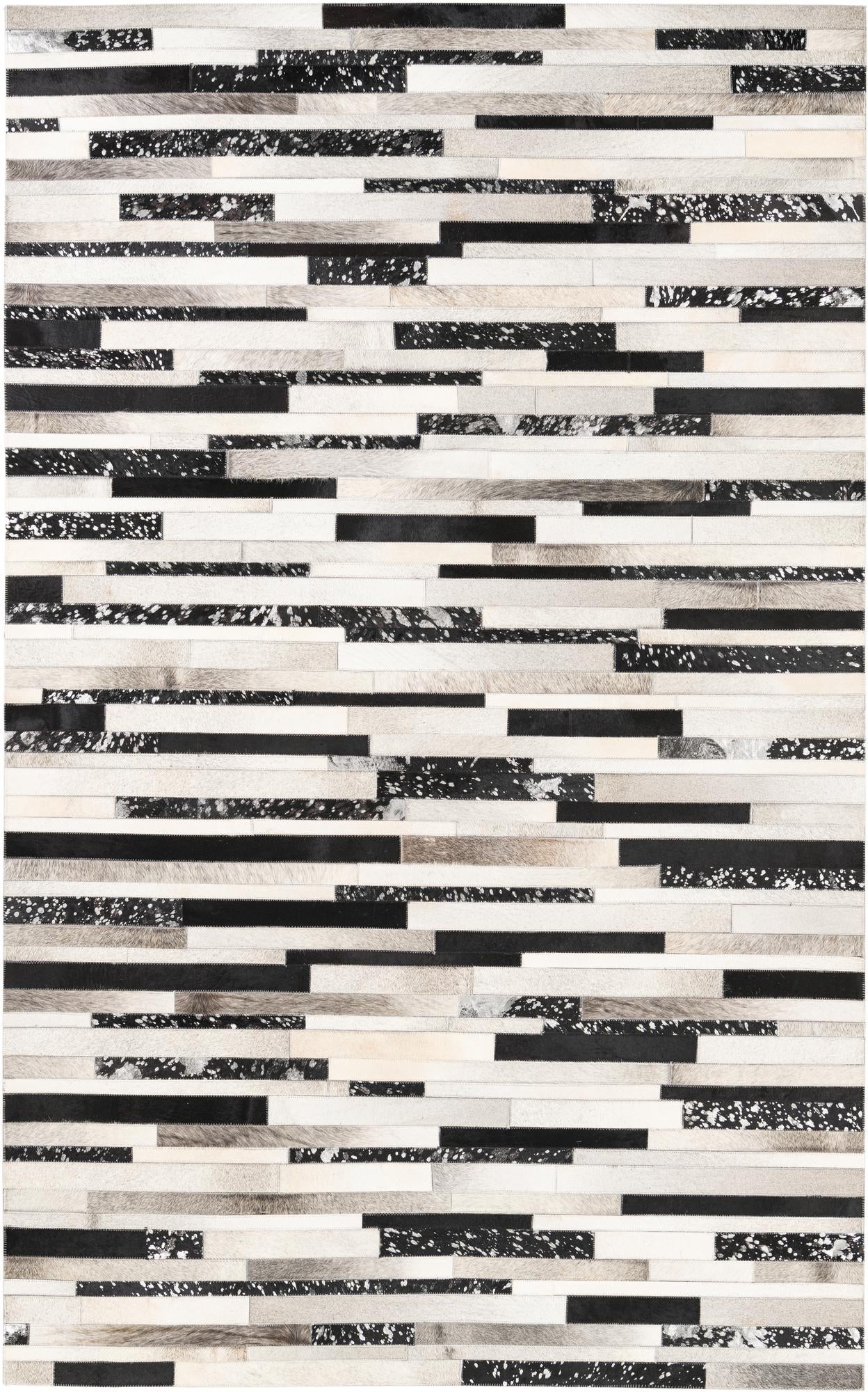 5' 1 x 8' 2 Cowhide Leather Rug