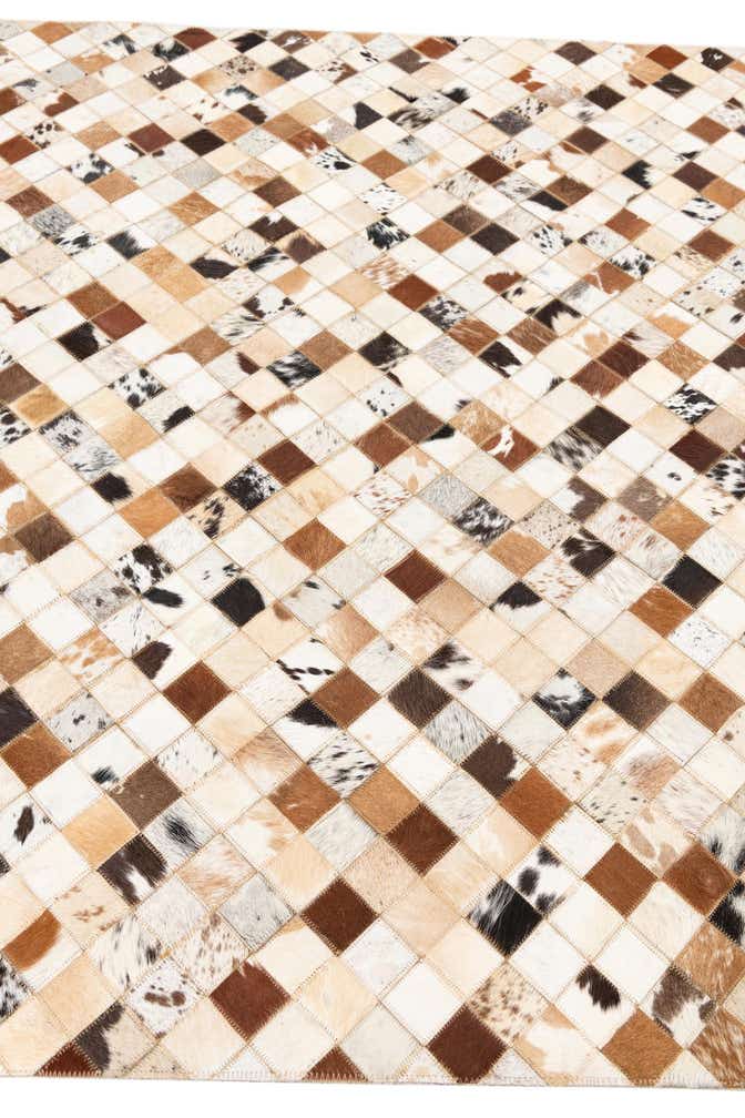 5' x 8' Cowhide Leather Rug
