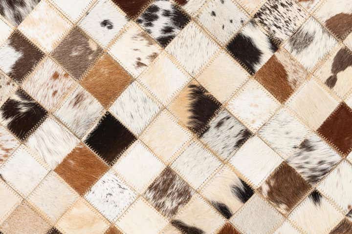 5' x 8' Cowhide Leather Rug