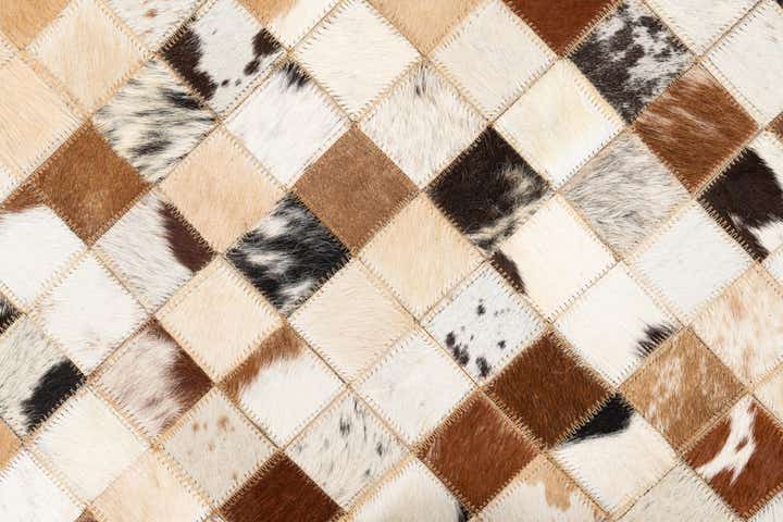 5' x 8' Cowhide Leather Rug