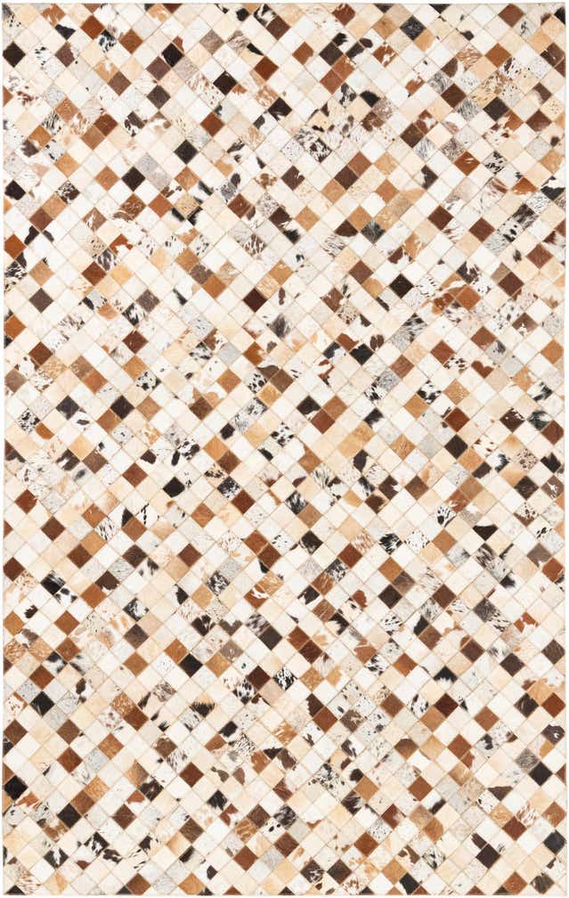 5' x 8' Cowhide Leather Rug