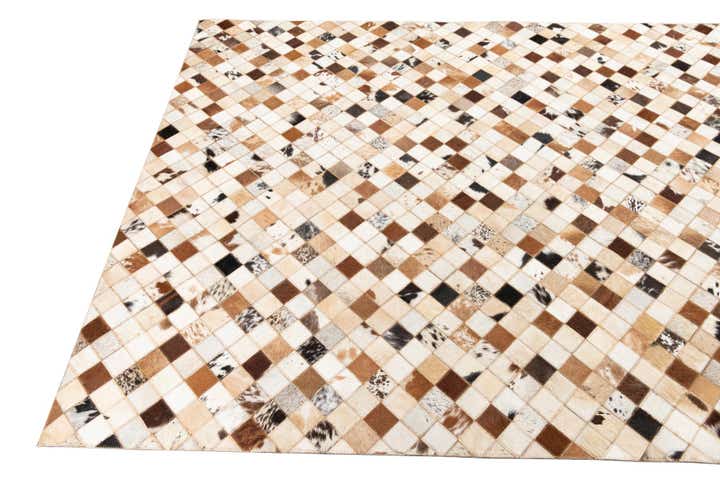5' x 8' Cowhide Leather Rug