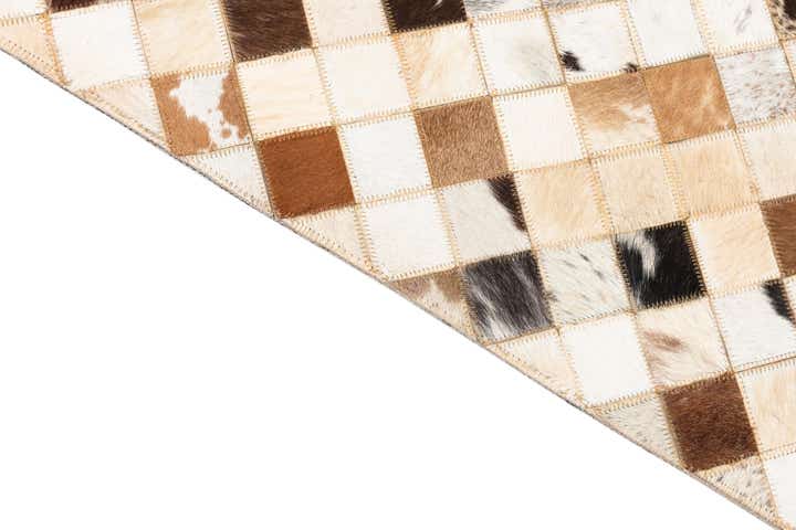 5' x 8' Cowhide Leather Rug