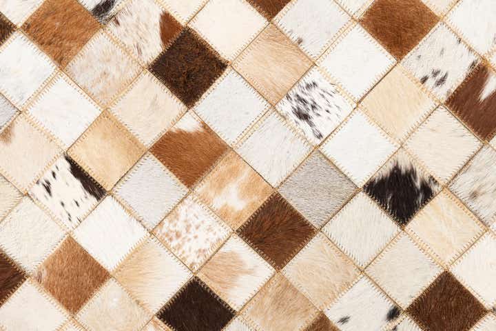 5' x 8' Cowhide Leather Rug