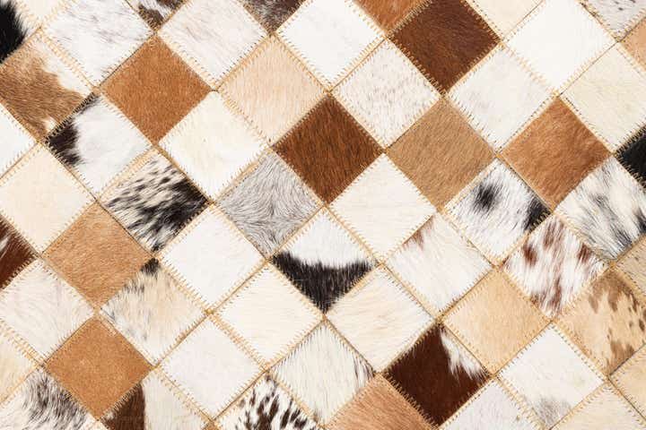 5' x 8' Cowhide Leather Rug