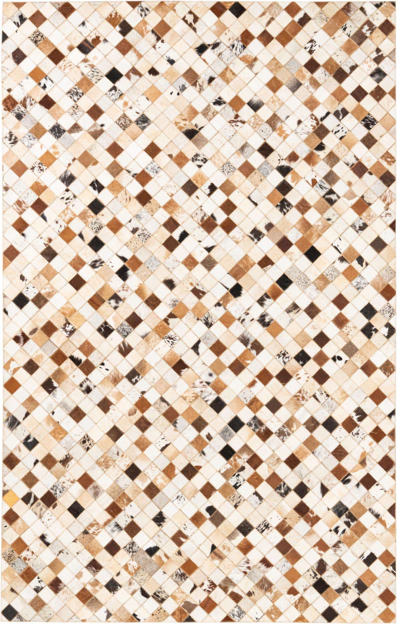 5' x 8' Cowhide Leather Rug