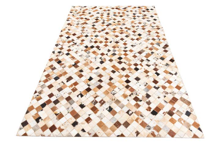 5' x 8' Cowhide Leather Rug