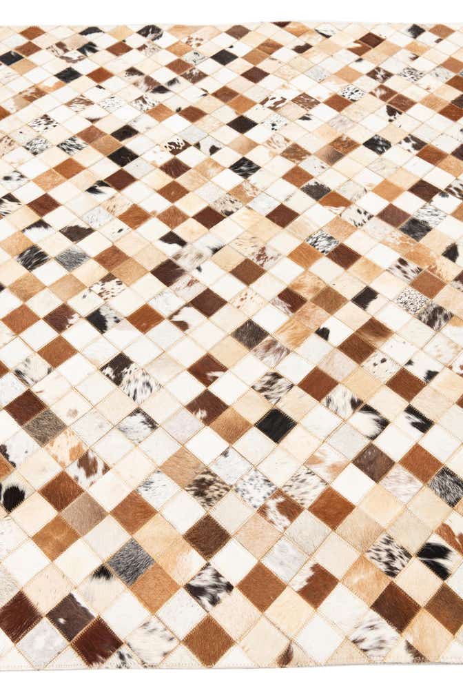 5' x 8' Cowhide Leather Rug