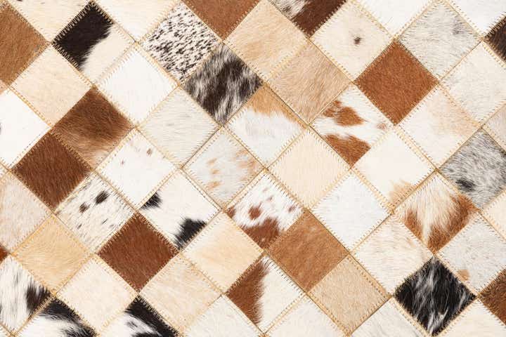 5' x 8' Cowhide Leather Rug