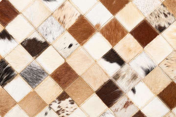 5' x 8' Cowhide Leather Rug