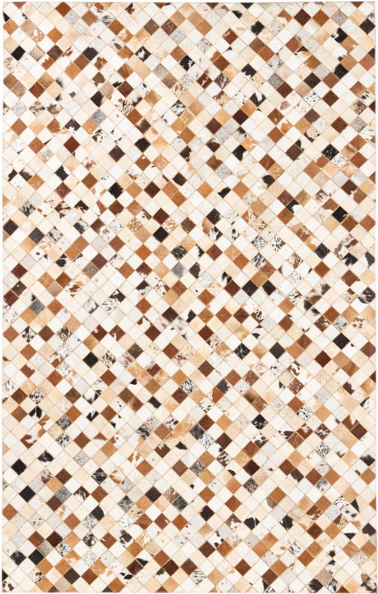 5' x 8' Cowhide Leather Rug