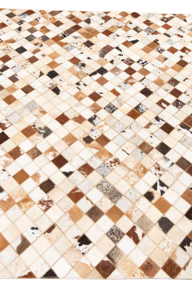 5' x 8' Cowhide Leather Rug