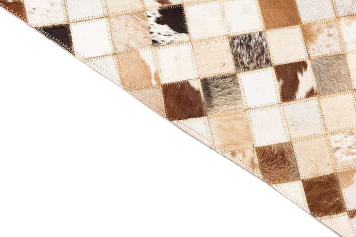 5' x 8' Cowhide Leather Rug