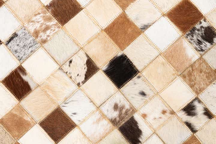 5' x 8' Cowhide Leather Rug