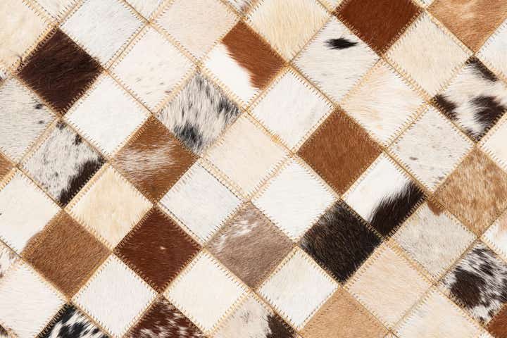 5' x 8' Cowhide Leather Rug