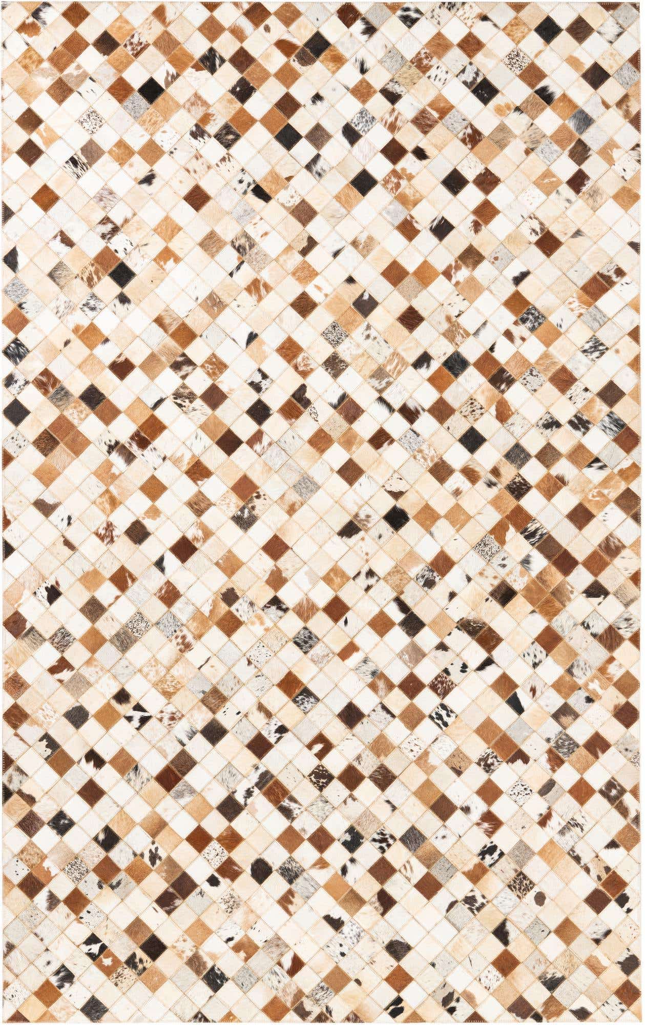 5' x 8' Cowhide Leather Rug