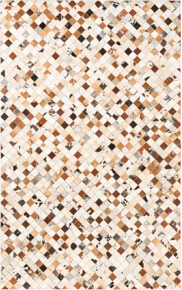 5' x 8' Cowhide Leather Rug