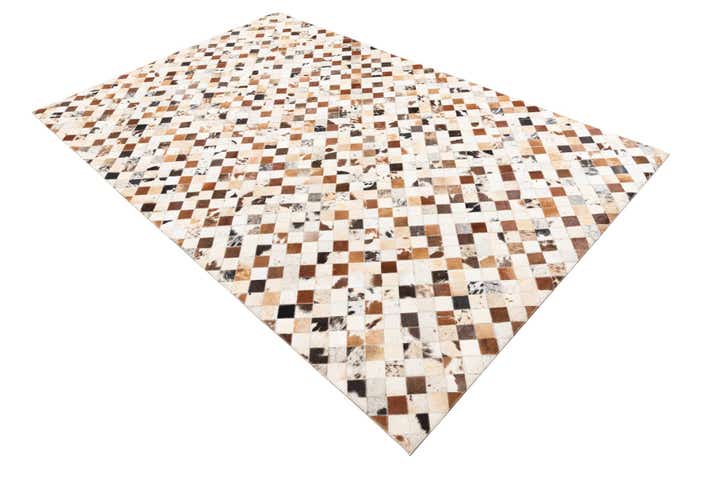5' 1 x 8' Cowhide Leather Rug