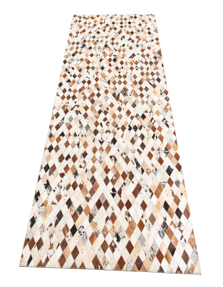 Detail image of 5' 1 x 8' Cowhide Leather Rug