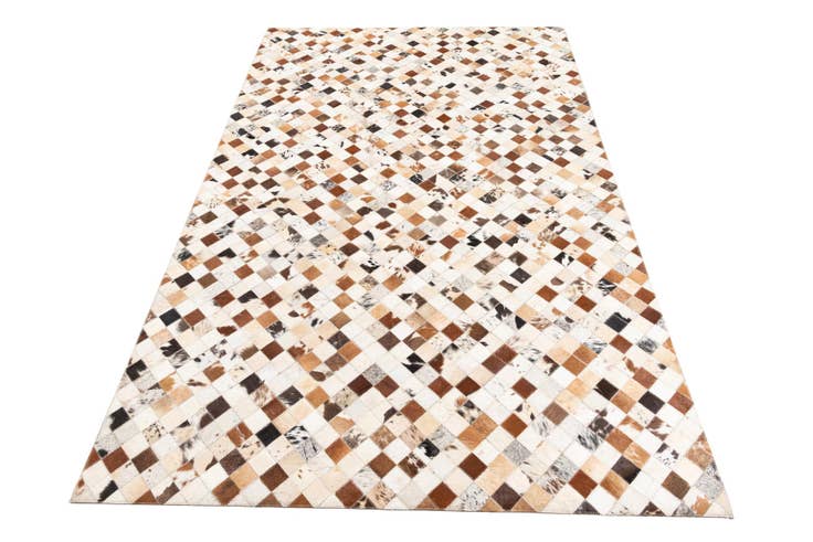 Detail image of 5' 1 x 8' Cowhide Leather Rug