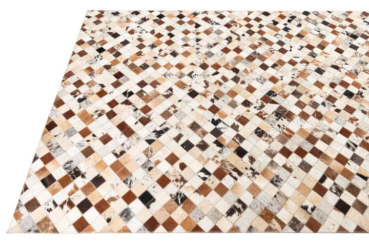 5' 1 x 8' Cowhide Leather Rug