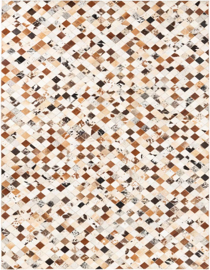 Detail image of 5' 1 x 8' Cowhide Leather Rug
