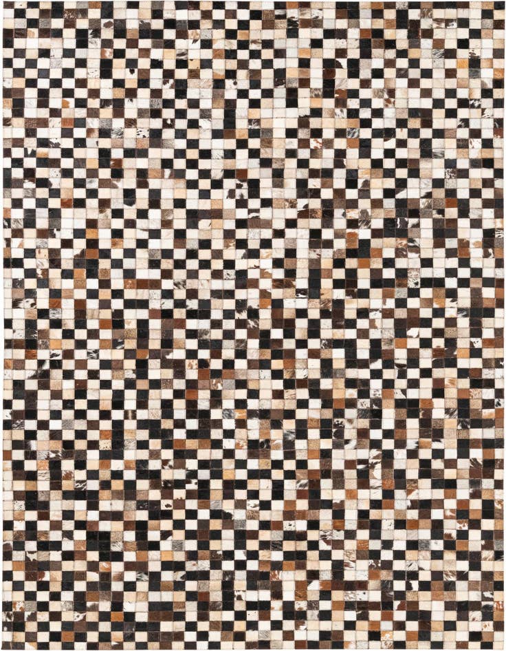 Detail image of 5' 1 x 8' Cowhide Leather Rug