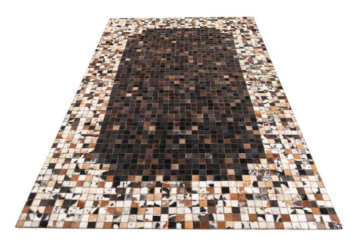 5' 2 x 8' Cowhide Leather Rug