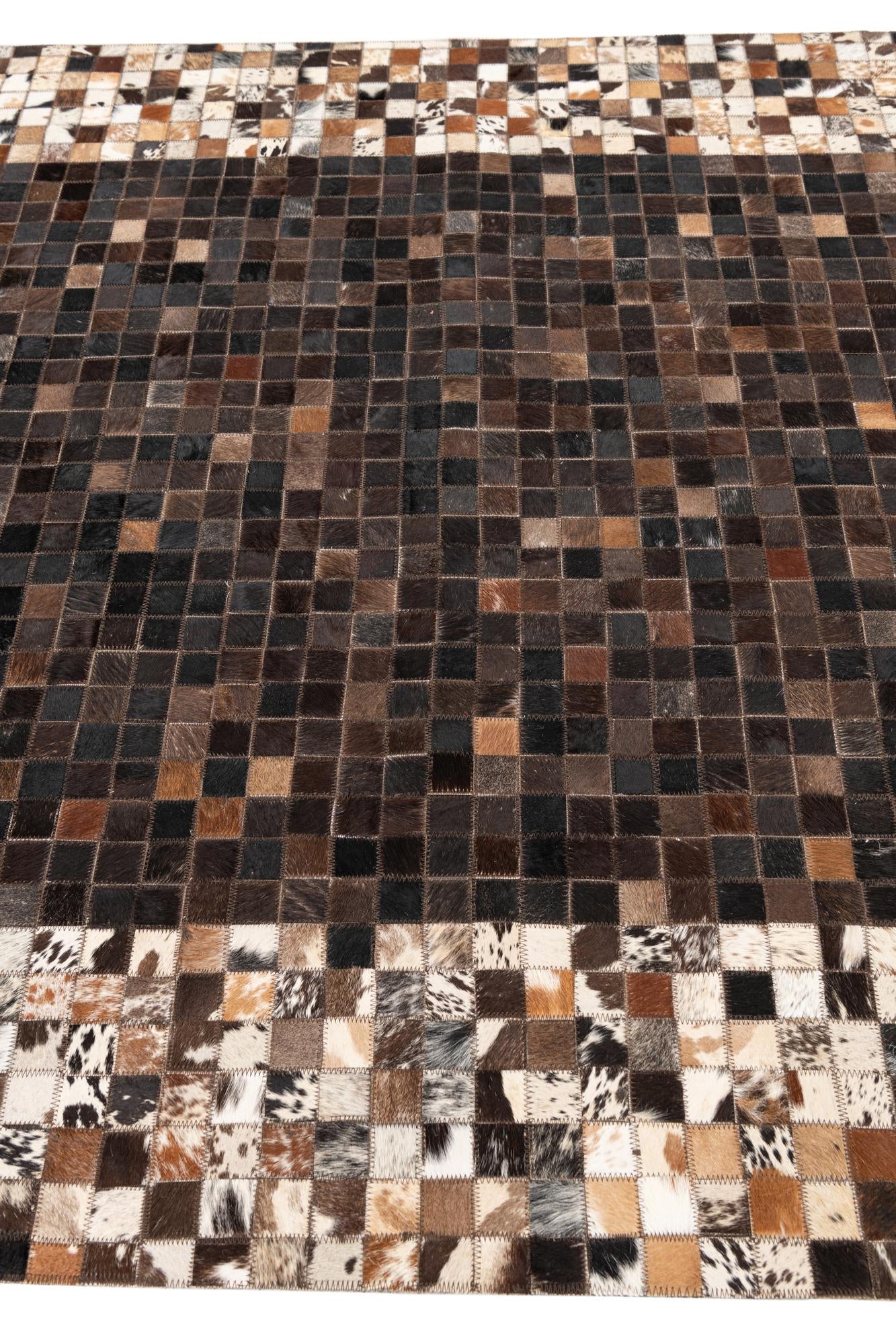 5' 2 x 8' Cowhide Leather Rug