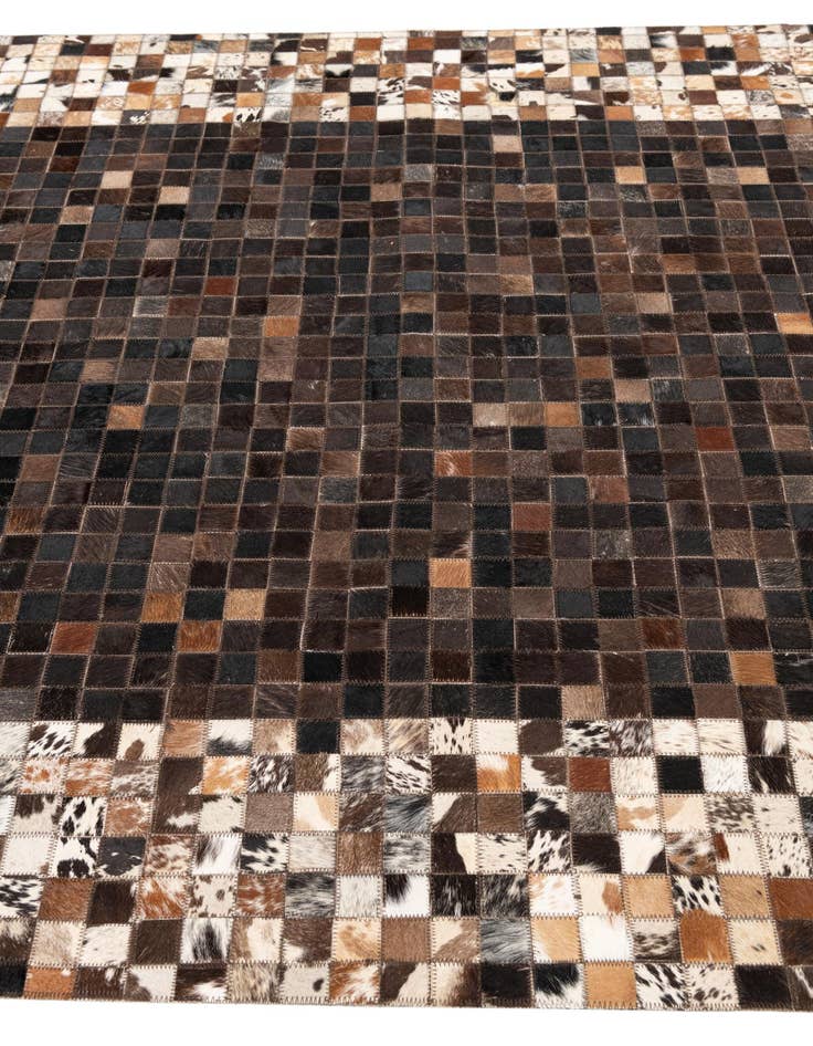 Detail image of 5' 2 x 8' Cowhide Leather Rug