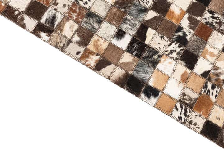 5' 2 x 8' Cowhide Leather Rug