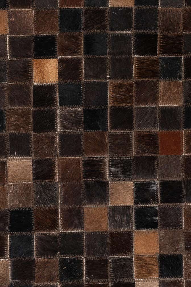 5' 2 x 8' Cowhide Leather Rug