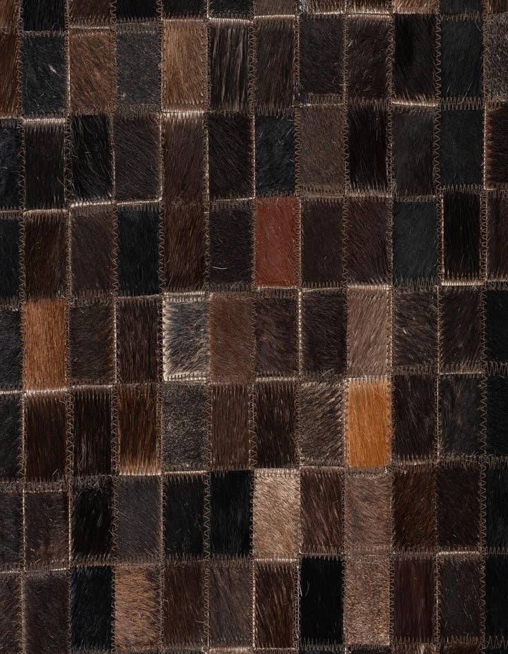 Detail image of 5' 2 x 8' Cowhide Leather Rug
