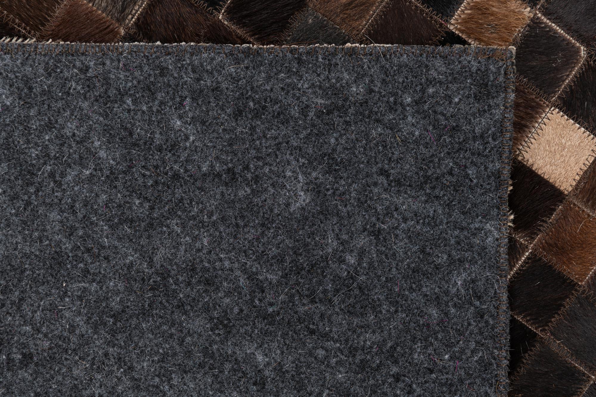 5' 2 x 8' Cowhide Leather Rug