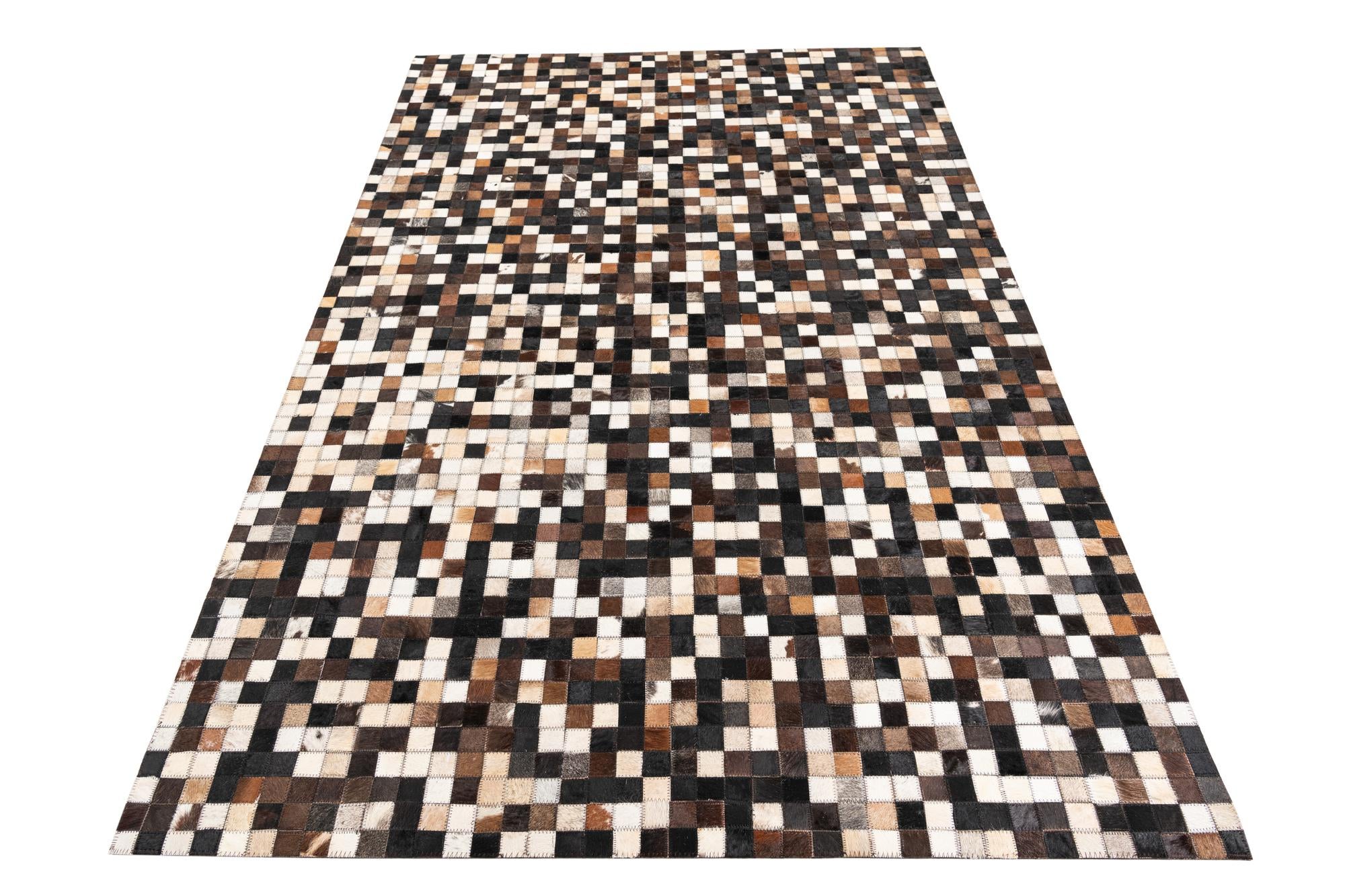 5' x 7' 10 Cowhide Leather Rug
