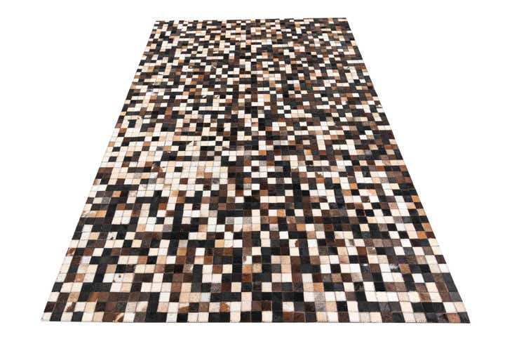 5' x 7' 10 Cowhide Leather Rug