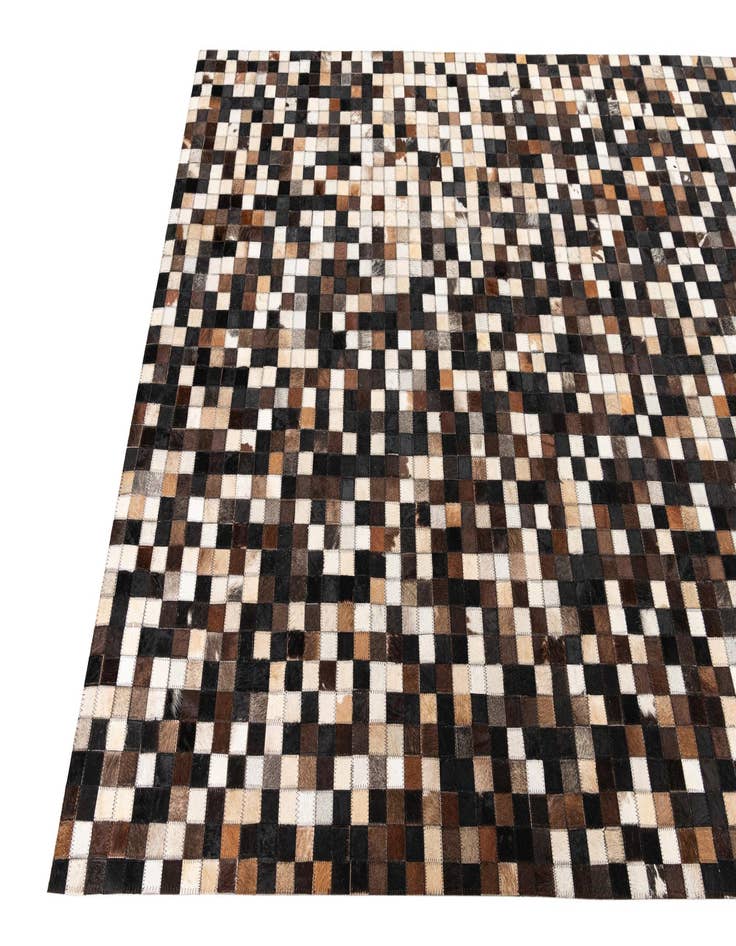 Detail image of 5' x 7' 10 Cowhide Leather Rug