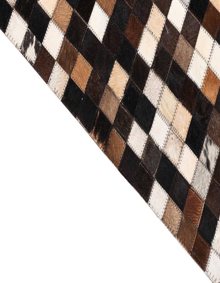 Detail image of 5' x 7' 10 Cowhide Leather Rug