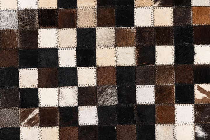 5' x 7' 10 Cowhide Leather Rug