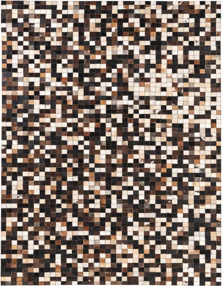 Detail image of 5' x 7' 10 Cowhide Leather Rug