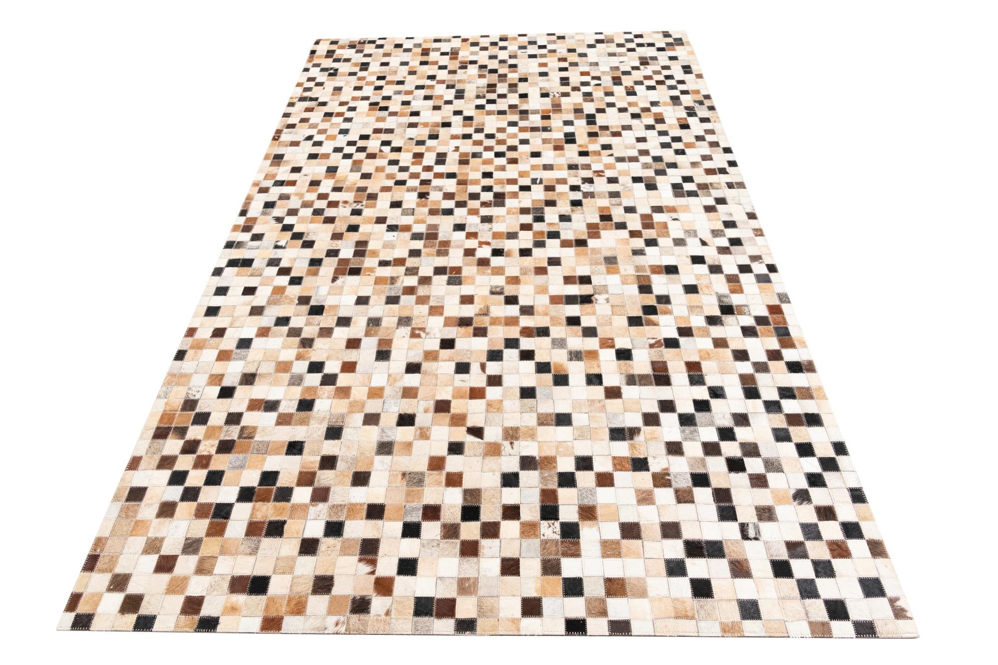 5' x 8' Cowhide Leather Rug